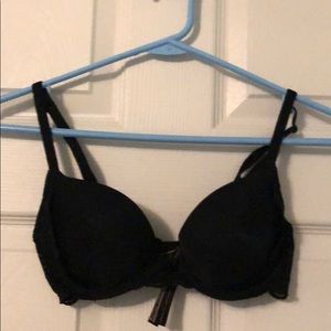 Lacy black push up bra